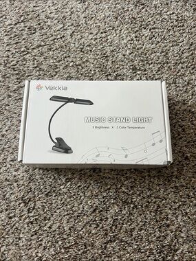 Black Music Stand Light – Flexible Clip-On Tablet Lamp